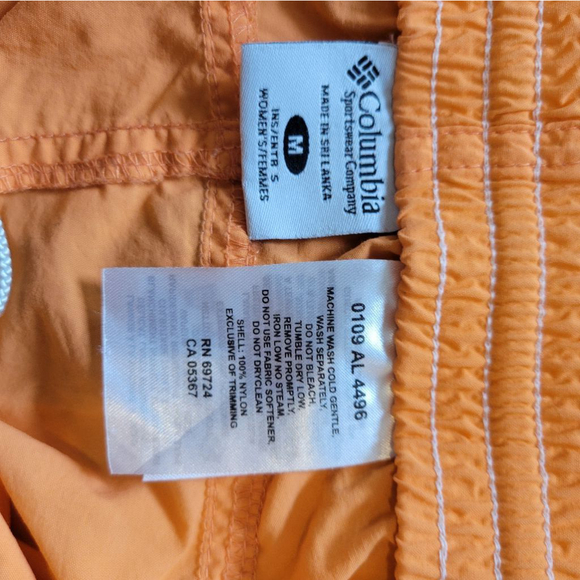 Women's Columbia Orange Swim Shorts Size M - Picture 3 of 3